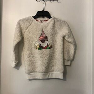 Poof Girl White‎ Whimsical Garden Gnome Sweatshirt Medium